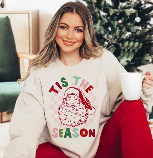 Bella or Gildan Tis The Season Sweatshirt/ Unisex Funny Christmas Sweatshirt