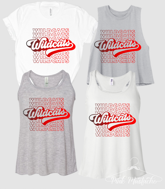 Wildcats Ombre Tee, Flowy Tank, or Cropped Tank Options