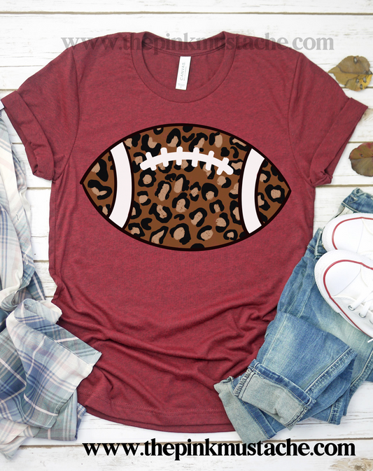 Leopard Football Shirt / It's GameDay Football Leopard Print Shirt / Cheetah Print Bella Canvas / Football Shirt / Football Mom