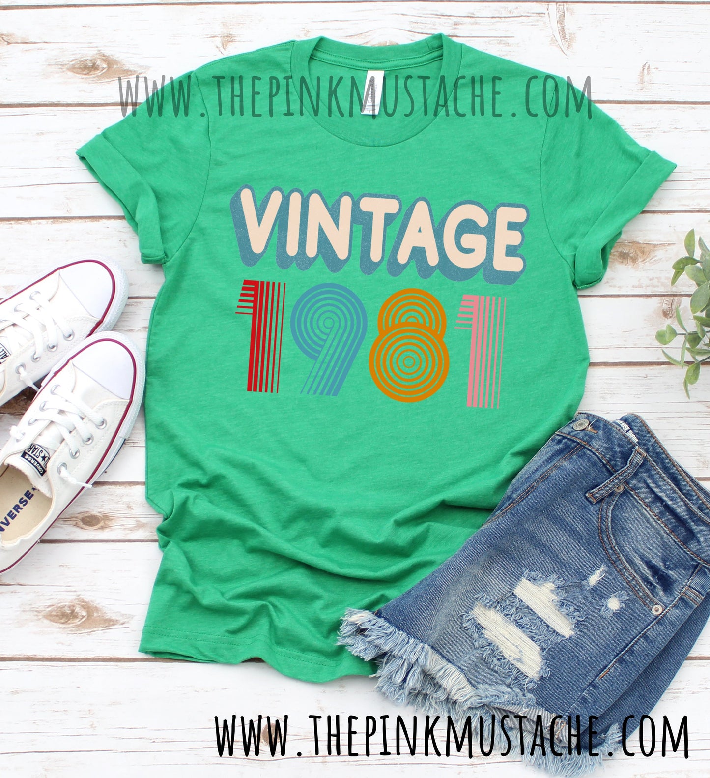 Vintage 1981 - 40th Birthday Shirt/ Custom Birthday Shirt/ Every Year Available