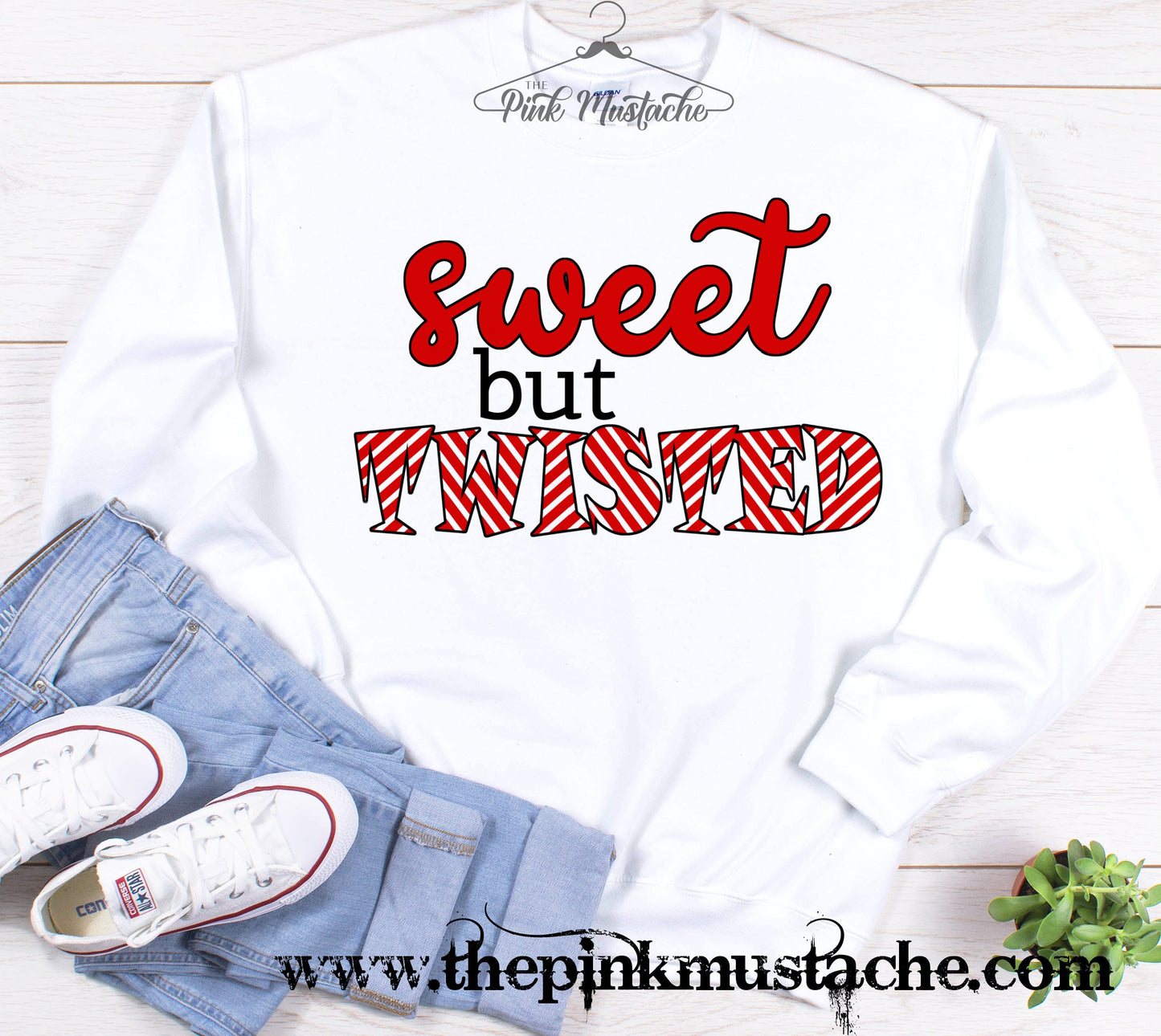 Sweet But Twisted Christmas Sweatshirt/ Super Cute Unisex Sized Sweatshirt/ Youth and Adult Options