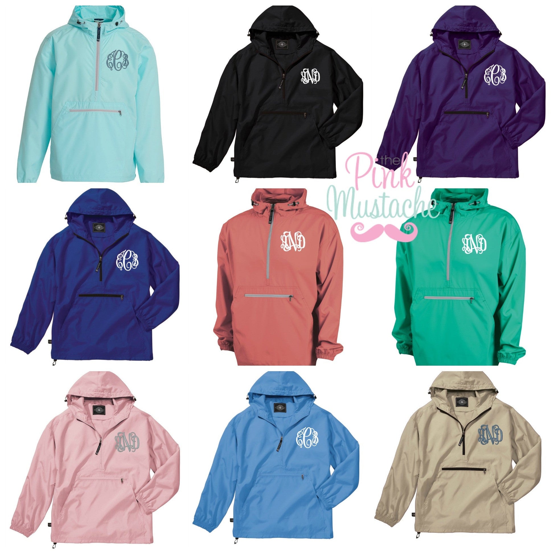 Charles River Monogrammed Windbreaker Pullover Jacket 11 colors – Pretty  Personal Gifts